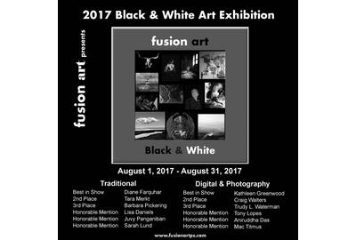 Fusion Art's "Black & White" International Art Exhibition Opened August 1, 2017 www.fusionartps.com