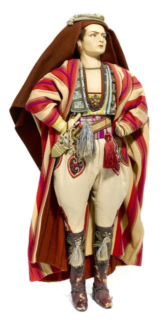 An extremely rare Lenci felt doll of Rudolph Valentino as seen in his film "The Son of the Sheik" Est.  $6,000-8,000 