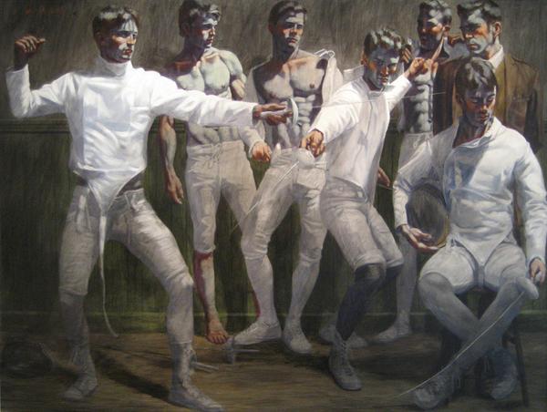 Bruce Sargeant, Fencing Class, date unknown, Courtesy of Carrie Haddad Gallery, Hudson, NY