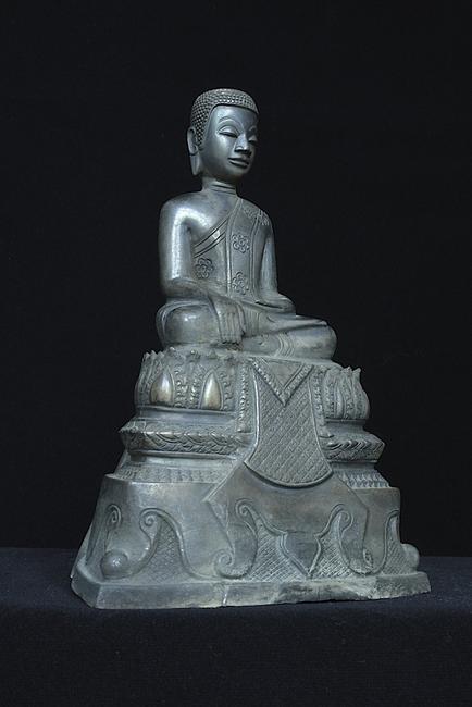 Buddha, Silver Repoussé, dated by inscription to 1920