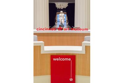 View from Cincinnati Art Museum lobby, looking into its Schmidlapp Gallery.  