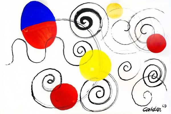 This original gouache work by Alexander Calder went for $114,000 at A.B.  Levy's, May 5.