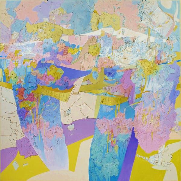 Carol Sears, Chantilly Lace, acrylic on canvas, 72 x 72, 2011