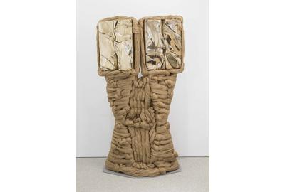 Barbara Chase-Riboud (b.1939), “Matisse's Back in Twins,” 1967/1994, polished bronze and silk on painted steel base, 75 1/4" x 39" x 18" / 191.1 x 99.1 x 45.7 cm