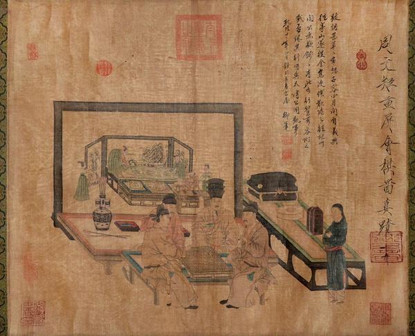 "Chess Game abut of Screen" by Zhou Wenju will appear in Gianguan Auctions March 19th sale.