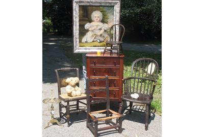 Children's furniture from Hanes and Ruskin Antiques.