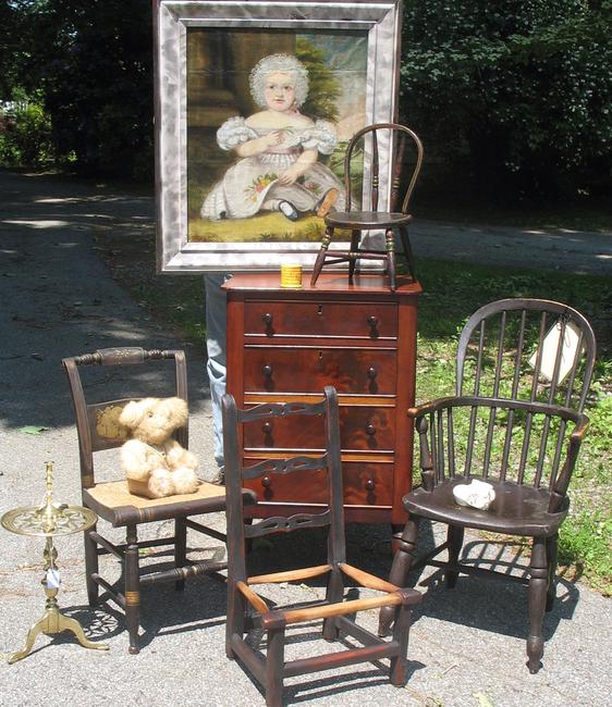 Children's furniture from Hanes and Ruskin Antiques.