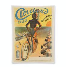 1898 French advertising poster for Cleveland Cycles (Toledo, Ohio), with artwork by Jean Pal de Paleologue, made just prior to the crash of the worldwide bicycle boom (est.  CA$4,000-$6,000).  