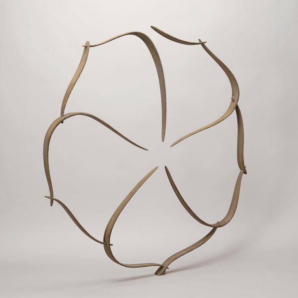 Circular Form in Ten Pieces, 2013, 36” x 35” x 2” Wenge, steel 