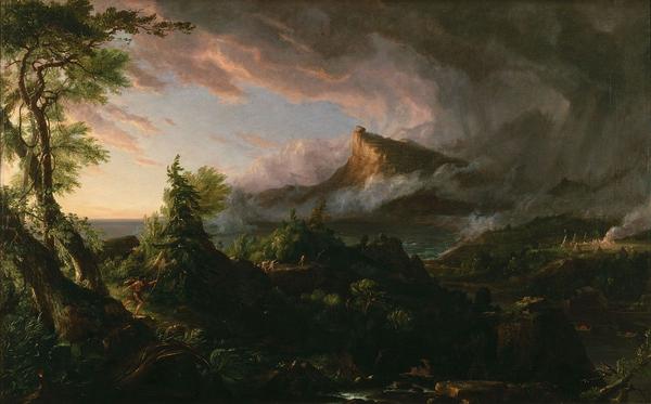 Thomas Cole (1801-1848) The Savage State, The Course of Empire, 1834.