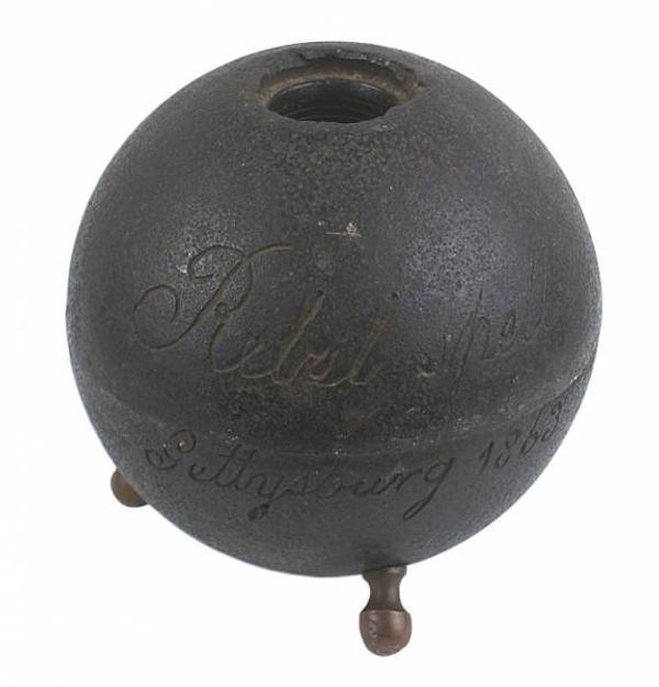 This Confederate cannonball from the Battle of Gettysburg in 1863 sold for $5,850 at an auction held June 13-14.