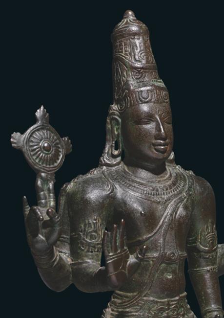 Figure of Vishnu, Bronze South India, Tamil Nadu Chola period, 12th century 