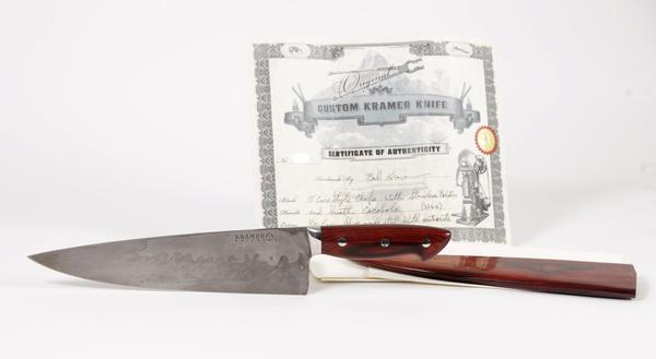 Custom Bob Kramer Steel and Meteorite Chef's Knife, with Certificate to Anthony Bourdain