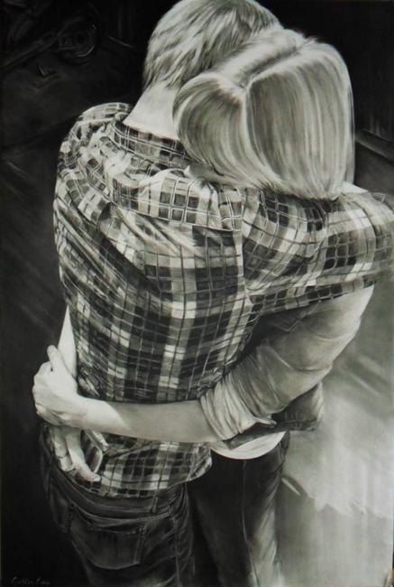 Cynthia Evers,Seuls à Deux 1, , Pastel on Paper, 55.5'' x 37''