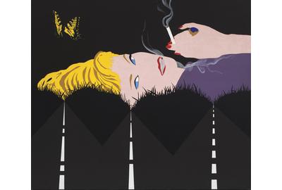 Allan D'Arcangelo (1930-1998) Smoke Dream #1, 1963 Acrylic on canvas 44 x 51 1/2 inches 