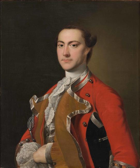 Captain Richard Bayly; Joseph Wright of Derby; Derby, England, 1760-1761; oil on canvas, CWF, The Friends of Colonial Williamsburg Collections Fund