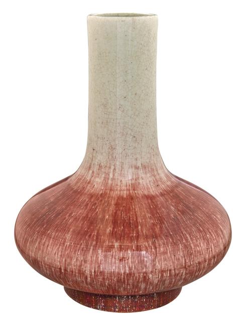 Chinese Flambé Glazed Porcelain Bottle Vase, Kangxi Period, Height 11 1/4 inches.  Est.  $15,000-20,000