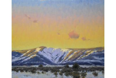 Dan Young "Winter Morning Sky", oil on Board, 20 x 24 inches