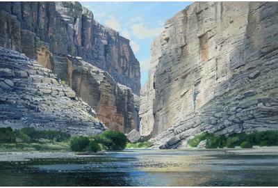 David Caton, Santa Elena Canyon, 2016, oil on canvas, 48 x 72 inches