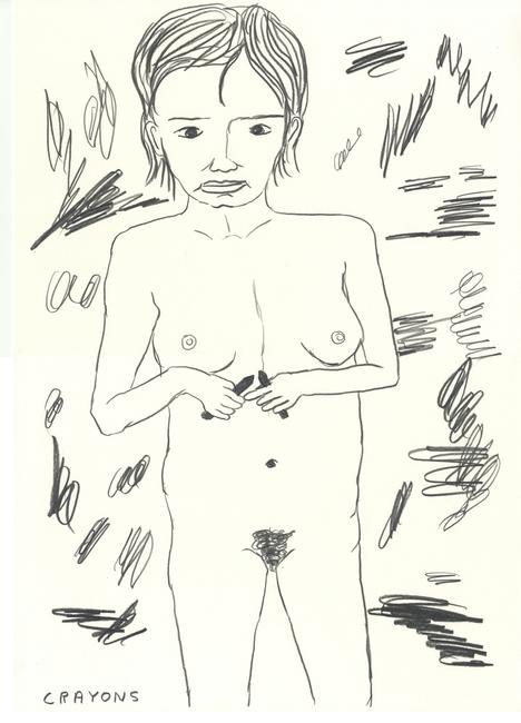 David Shrigley, Life Drawing (Crayons), 2016.  Courtesy the artist and Anton Kern Gallery, New York