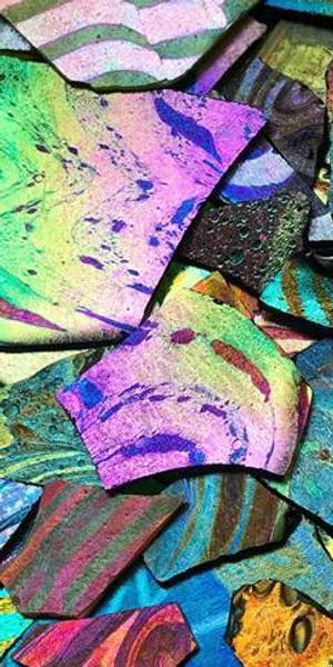 Tiffany glass fragments