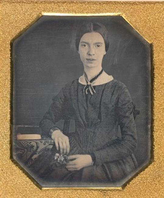 The only authenticated image of Emily Dickinson, Daguerreotype, ca.  1847.  The Emily Dickinson Collection, Amherst College Archives & Special Collections.  Gift of Millicent Todd Bingham, 1956, 1956.002.