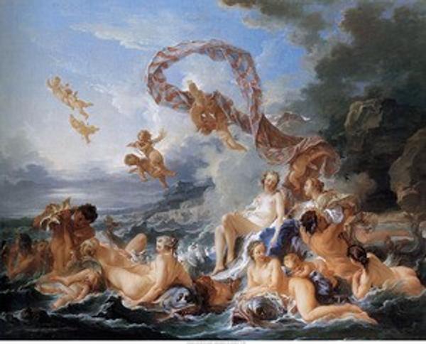 François Boucher (1703-1770), The Triumph of Venus, 1740.  Oil on canvas, 130 x 162 cm.  Nationalmuseum, Stockholm.  