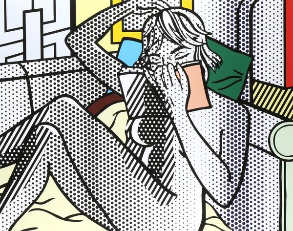 This extraordinary print by Roy Lichtenstein (American, 1923-1997) titled, "Nude Reading,” will be offered for $80,000 to $120,000.