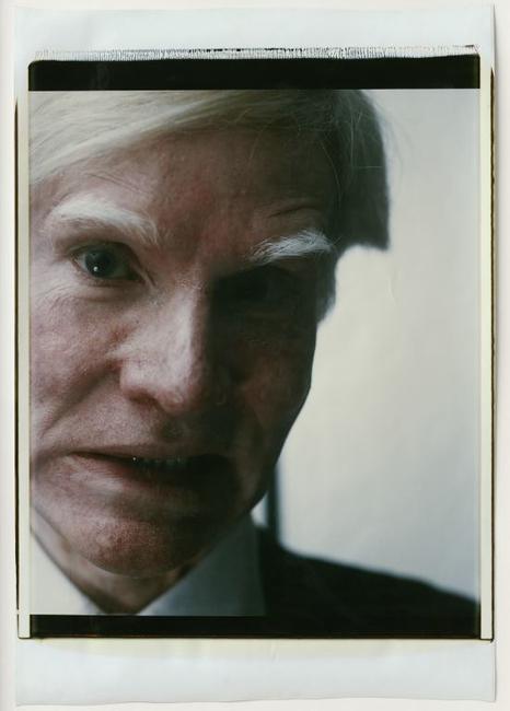 Andy Warhol, Self-Portrait, 1979, Polaroid Polacolor print, 81.3 x 55.9 cm.  ©2018 The Andy Warhol Foundation for the Visual Arts, Inc.  Licensed by DACS, London.  Courtesy BASTIAN, London 