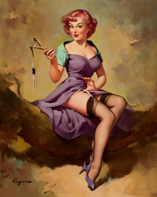 Gil Elvgren, It's a Snap (Pretty Snappy; Snap Judgment), 1958, sold for $215,100