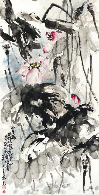 "Ink Lotus" by Dorje Chang Buddha III broke the auction record for the artist in a sale at Gianguan Auctions on Sunday, March 22nd, 2015.