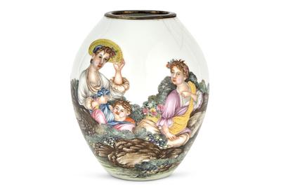 The Sarah Belk Gambrell Falangcai Vase.  Sold for $2.45 million.