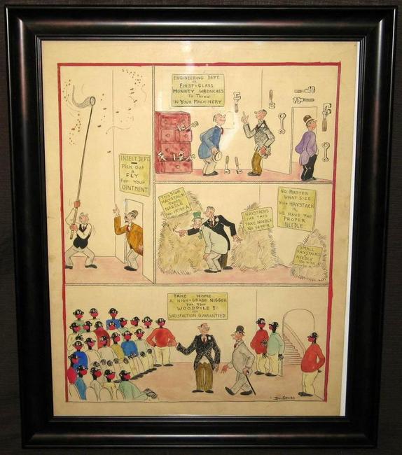 This original 1920s hand-colored Judge Magazine page by Dr.  Seuss will be sold Sept.  21st.