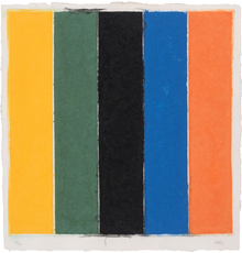 Ellsworth Kelly (1923-2015), Colored Paper Image XIII, Colored and pressed paper pulp, 1976.  Est.  $30,000-40,000.  Lot 89.