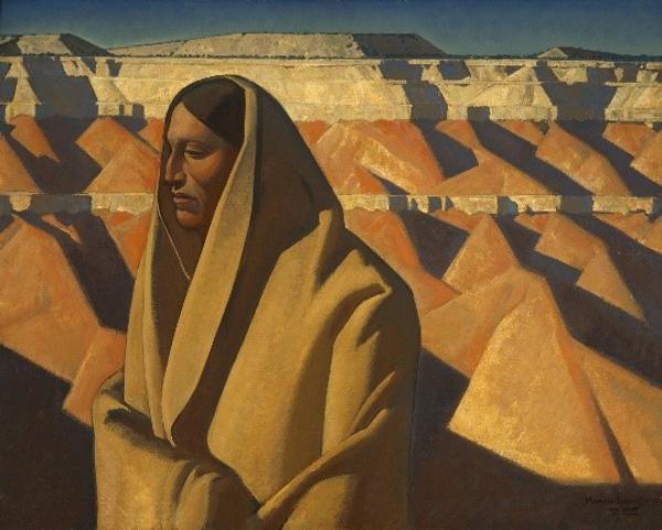 Maynard Dixon, Earth Knower, 1934, oil on canvas; collection of the Oakland Museum of California.  Gift of Dr.  Abilio Reis.  