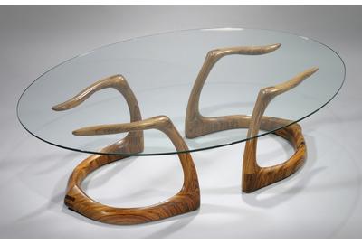 Zebrawood "Sternum" Coffee Table by David Ebner, 1980