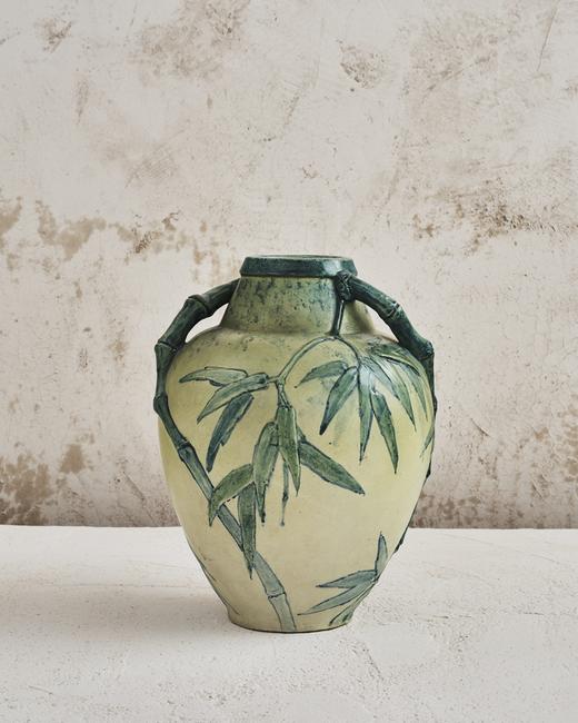 Edmond Lachenal, Bamboo Embrace, Glazed Earthenware, 12.80h x 9.50w in.