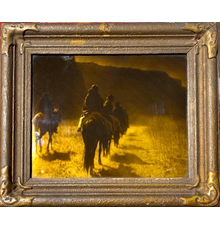 Original painting by Edward Sheriff Curtis (American 1868-1952), titled The Vanishing Race-Navajo (1904), orotone, artist signed lower right (est.  $6,000-$9,000).