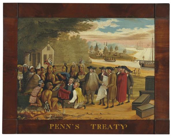 Edward Hicks (1780-1849), Penn’s Treaty, oil on canvas