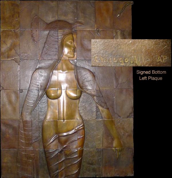 This bronze depiction of an Egyptian princess, cast in 42 plaques (or tiles) is museum-quality and will be sold to the highest bidder on April 4th,