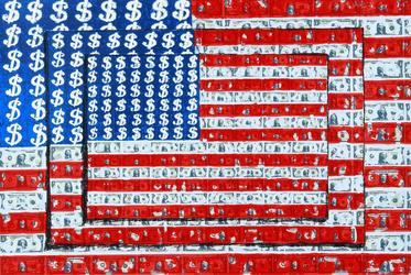 Emiliano Gironella Parra, Homage to Jasper Johns, Silkscreen, 25.5 x 38 inches