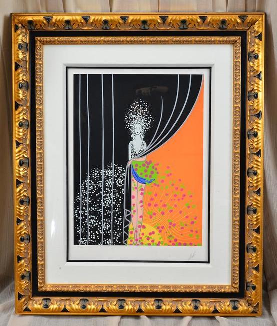 Erte limited edition serigraph titled Printemps (est.  $500-$1,000).