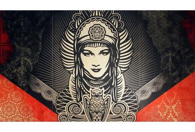 Shepard Fairey; Peace Goddess Mural, 2011