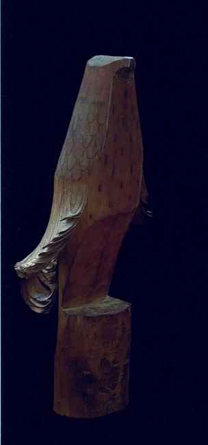 SASANO TAKA carved wood-13 in.high Edo period-19 century