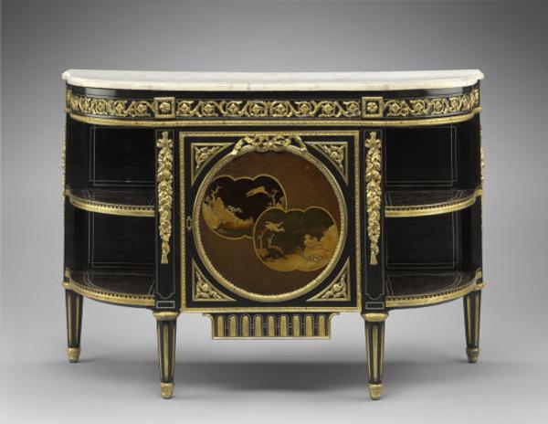 A commode with corner cupboards attributed to Claude‑Charles Saunier