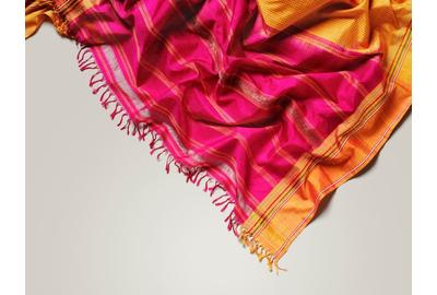 Sari (detail), woven silk, Bangalore, ca.  1867, © Victoria and Albert Museum, London 