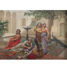 A signed Orientalist oil on canvas ($20/30,000) by Fabio Fabbi (Italian, 1861-1946) will also highlight the fine art offerings, 23¾ by 31½ inches.