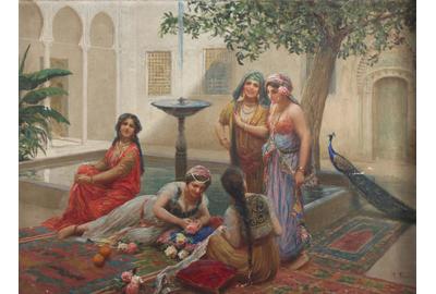 A signed Orientalist oil on canvas ($20/30,000) by Fabio Fabbi (Italian, 1861-1946) will also highlight the fine art offerings, 23¾ by 31½ inches.