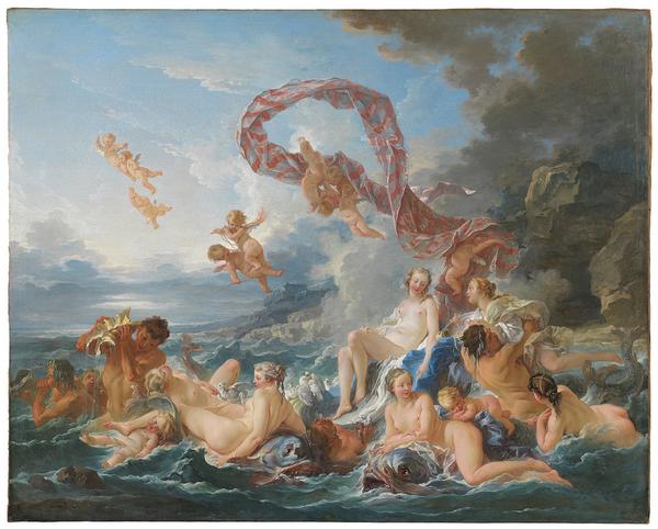 François Boucher (French, 1703–1770), The Triumph of Venus, 1740, oil on canvas.  Nationalmuseum, Stockholm.  Photo: Cecilia Heisser / Nationalmuseum.