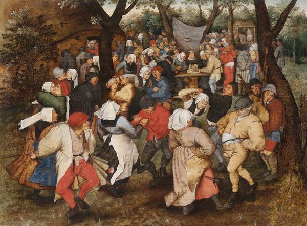 Pieter Brueghel the Younger, “Wedding Dance in the Open Air” (1607–14) (photo by Dominic Brown, © Holburne Museum)